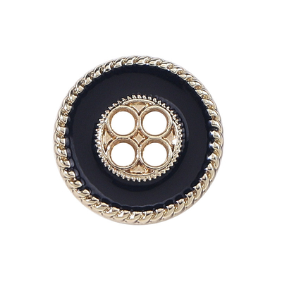 Customized Round 4 Hole Metal Alloy Button Fashion Trends Flat Sew Button For Garment Clothes