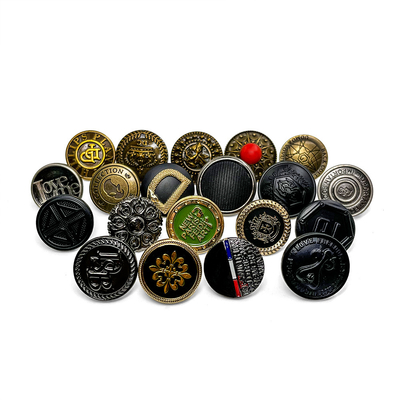 Custom Logo Alloy Brass Round Metal Jeans Button Denim Jackie Metal Button