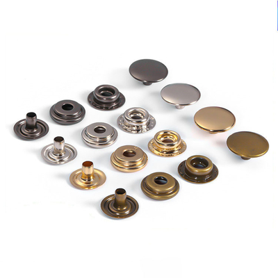 Custom 4 Parts Brass 24L Press Snap Fastener Metal Snap Button for Clothing