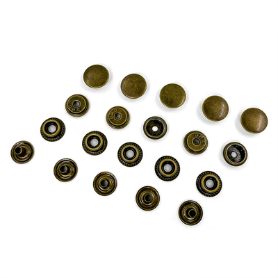 Custom 4 Parts Brass 24L Press Snap Fastener Metal Snap Button for Clothing