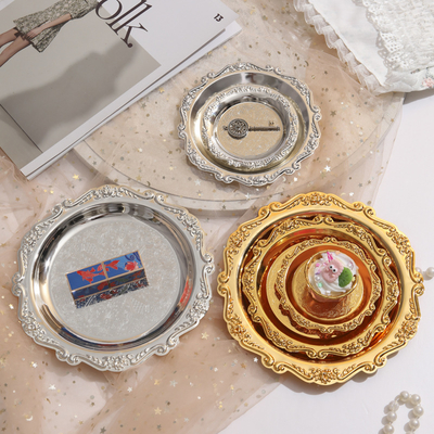 Wholesale Home Decorative Tea Pastry Tray 10cm-25cm Living Room Coasters Snack Dish Fruit Plate Jewelry Storage Tray Decoration