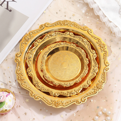 Wholesale Home Decorative Tea Pastry Tray 10cm-25cm Living Room Coasters Snack Dish Fruit Plate Jewelry Storage Tray Decoration