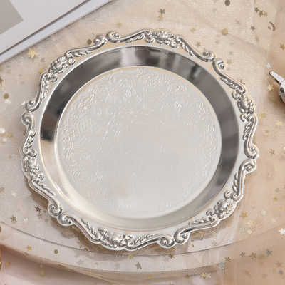 Wholesale Home Decorative Tea Pastry Tray 10cm-25cm Living Room Coasters Snack Dish Fruit Plate Jewelry Storage Tray Decoration
